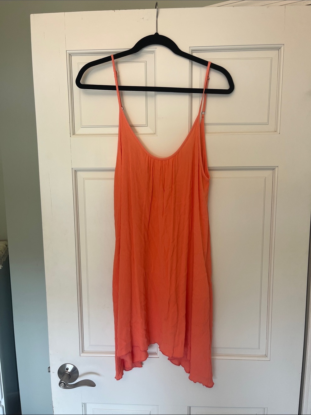 Elan Orange Spaghetti-Strap Mini Dress